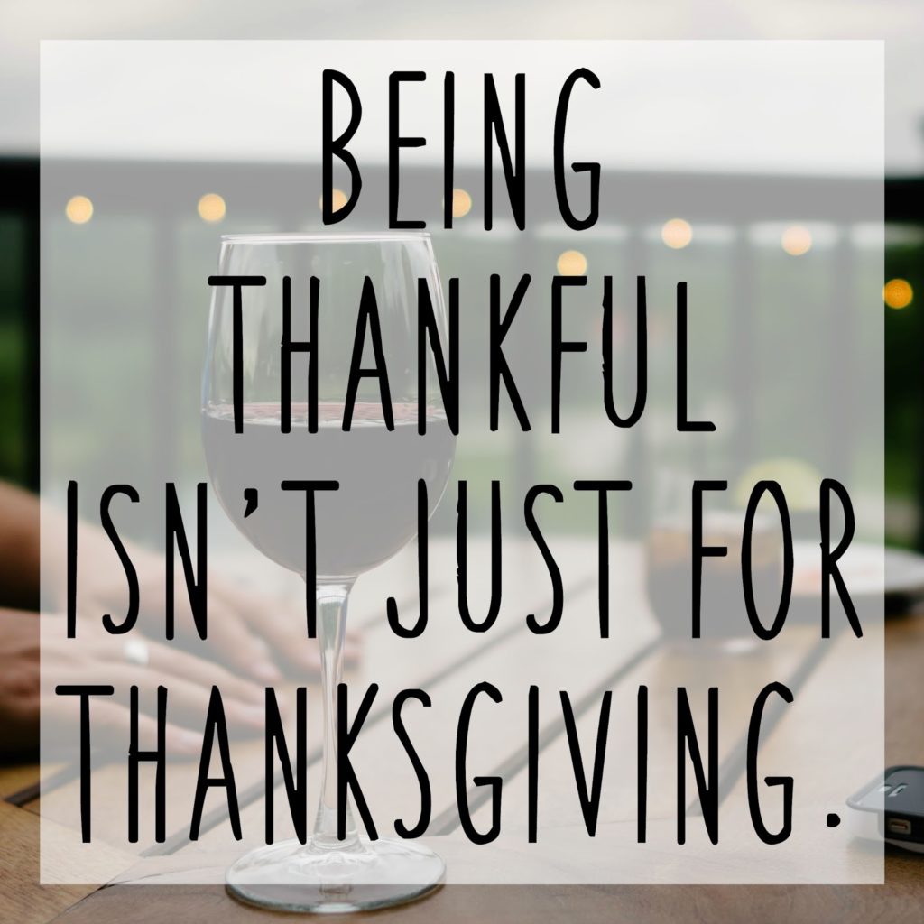 being thankful